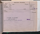 Tiffany Studios Lamp Department Ledger Book, Tiffany Studios (1902–32), pencil and ink on paper, American