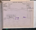 Tiffany Studios Lamp Department Ledger Book, Tiffany Studios (1902–32), pencil and ink on paper, American