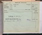 Tiffany Studios Lamp Department Ledger Book, Tiffany Studios (1902–32), pencil and ink on paper, American