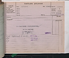 Tiffany Studios Lamp Department Ledger Book, Tiffany Studios (1902–32), pencil and ink on paper, American