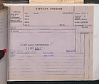 Tiffany Studios Lamp Department Ledger Book, Tiffany Studios (1902–32), pencil and ink on paper, American