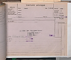 Tiffany Studios Lamp Department Ledger Book, Tiffany Studios (1902–32), pencil and ink on paper, American