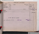 Tiffany Studios Lamp Department Ledger Book, Tiffany Studios (1902–32), pencil and ink on paper, American