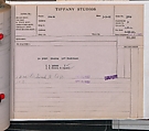 Tiffany Studios Lamp Department Ledger Book, Tiffany Studios (1902–32), pencil and ink on paper, American