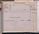 Tiffany Studios Lamp Department Ledger Book, Tiffany Studios (1902–32), pencil and ink on paper, American