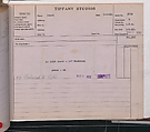 Tiffany Studios Lamp Department Ledger Book, Tiffany Studios (1902–32), pencil and ink on paper, American