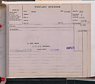 Tiffany Studios Lamp Department Ledger Book, Tiffany Studios (1902–32), pencil and ink on paper, American