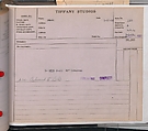 Tiffany Studios Lamp Department Ledger Book, Tiffany Studios (1902–32), pencil and ink on paper, American