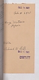 Tiffany Studios Lamp Department Ledger Book, Tiffany Studios (1902–32), pencil and ink on paper, American
