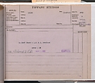 Tiffany Studios Lamp Department Ledger Book, Tiffany Studios (1902–32), pencil and ink on paper, American