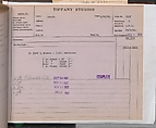 Tiffany Studios Lamp Department Ledger Book, Tiffany Studios (1902–32), pencil and ink on paper, American