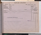 Tiffany Studios Lamp Department Ledger Book, Tiffany Studios (1902–32), pencil and ink on paper, American