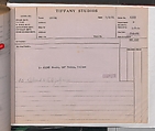 Tiffany Studios Lamp Department Ledger Book, Tiffany Studios (1902–32), pencil and ink on paper, American