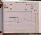 Tiffany Studios Lamp Department Ledger Book, Tiffany Studios (1902–32), pencil and ink on paper, American