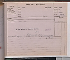 Tiffany Studios Lamp Department Ledger Book, Tiffany Studios (1902–32), pencil and ink on paper, American