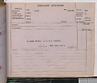 Tiffany Studios Lamp Department Ledger Book, Tiffany Studios (1902–32), pencil and ink on paper, American
