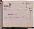 Tiffany Studios Lamp Department Ledger Book, Tiffany Studios (1902–32), pencil and ink on paper, American