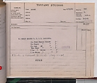 Tiffany Studios Lamp Department Ledger Book, Tiffany Studios (1902–32), pencil and ink on paper, American