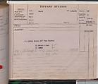 Tiffany Studios Lamp Department Ledger Book, Tiffany Studios (1902–32), pencil and ink on paper, American