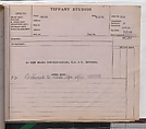 Tiffany Studios Lamp Department Ledger Book, Tiffany Studios (1902–32), pencil and ink on paper, American