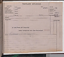 Tiffany Studios Lamp Department Ledger Book, Tiffany Studios (1902–32), pencil and ink on paper, American