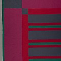 Quilt, Split Bars pattern, Amish maker, Wool and cotton, American