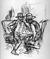 Poker, William James Glackens  American, Charcoal on paper, American