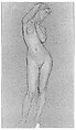 Nude, William McGregor Paxton (American, Baltimore, Maryland 1869–1941 Boston, Massachusetts), Graphite and white chalk on brown paper, American
