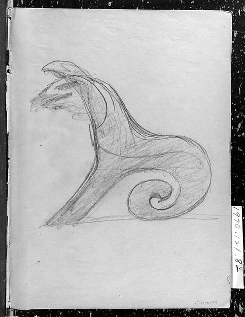 Unidentified Sketch, Curvilinear in Form (from Whistler Album) by an unrecorded maker, The Metropolitan Museum of Art