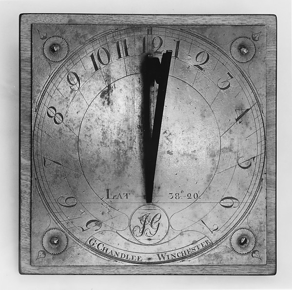 Sundial by Goldsmith Chandlee, The Metropolitan Museum of Art