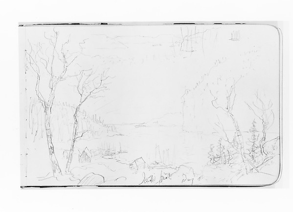 Two Sketches of Bay Scenery (from Sketchbook) by Albert Bierstadt, The Metropolitan Museum of Art