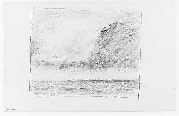 Storm Clouds over Water (Long Island Sound?) (from Sketchbook). storm, clouds, over