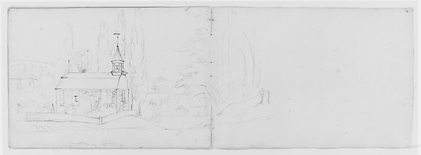 Landscape with Schoolhouse (from Sketchbook)