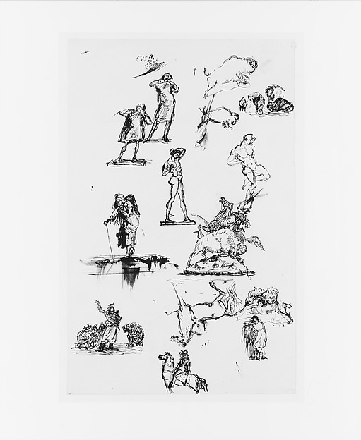 Native American and Equestrian Studies (from Sketchbook) by John Quincy Adams Ward, The Metropolitan Museum of Art