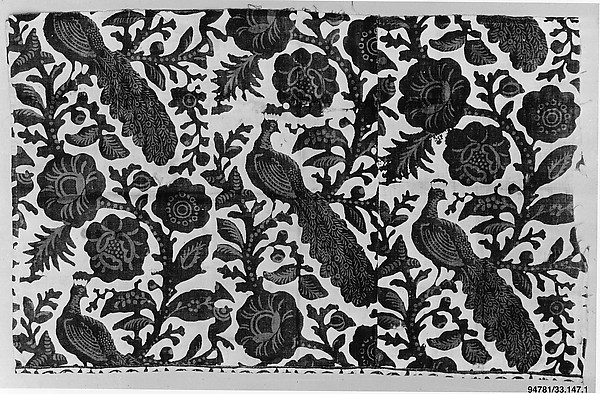 Partial curtain, blue-resist textile by an unrecorded maker, The Metropolitan Museum of Art