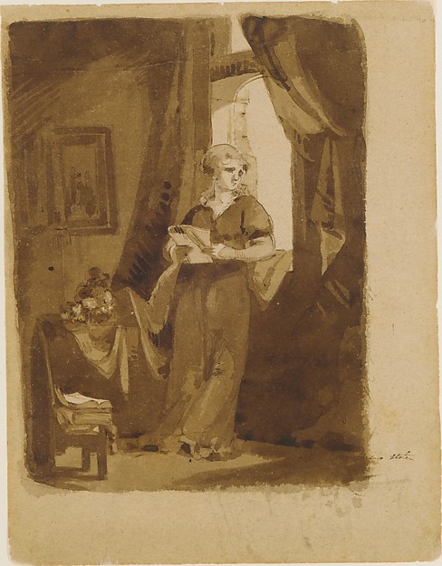 Woman at a Window (from Sketchbook) by Thomas Sully, The Metropolitan Museum of Art