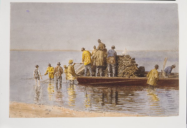 Taking Up the Net by Thomas Eakins, The Metropolitan Museum of Art