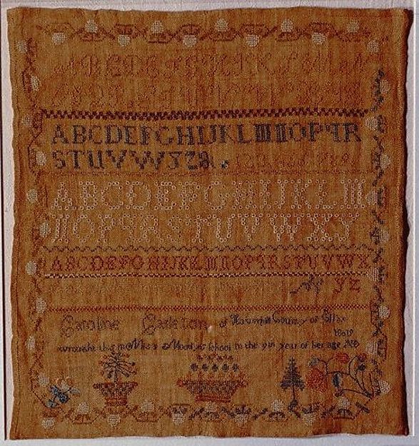 Embroidered sampler