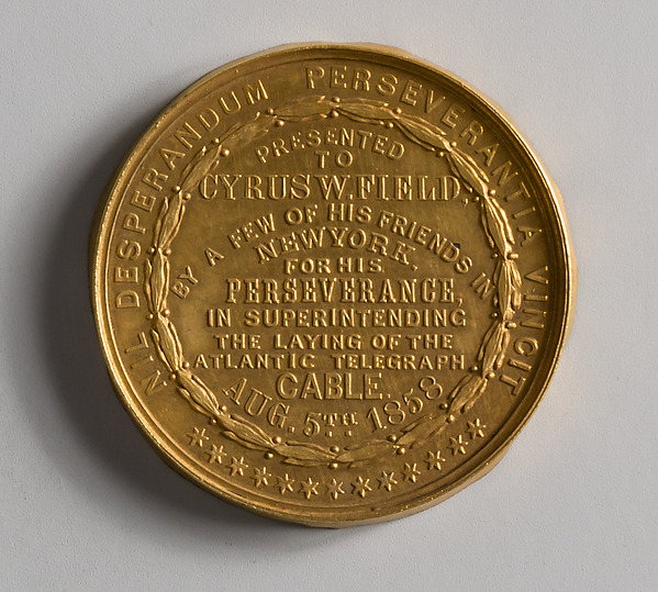 To Cyrus W. Field from New York Friends, for Laying the First Atlantic Cable by George Hampden Lovett, The Metropolitan Museum of Art