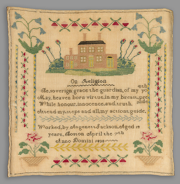Sampler by Angenett Jackson, The Metropolitan Museum of Art