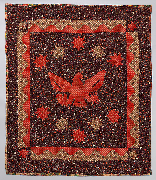 Crib quilt, appliqued