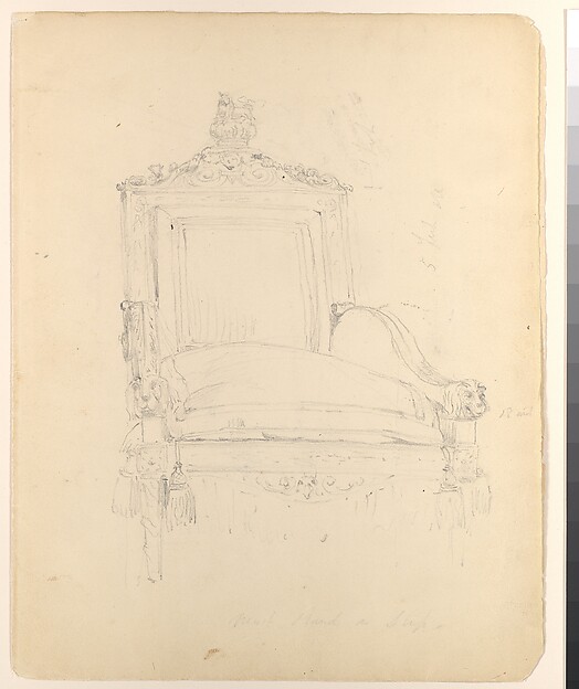 Study of the Throne in the House of Lords (Study for Portrait of Queen Victoria)