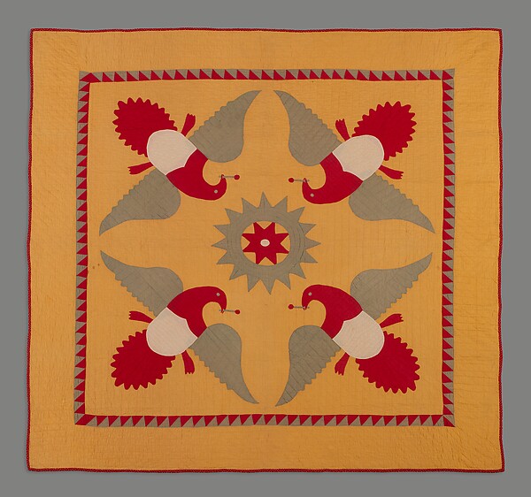 Quilt, Four Eagles pattern by an unrecorded maker, The Metropolitan Museum of Art