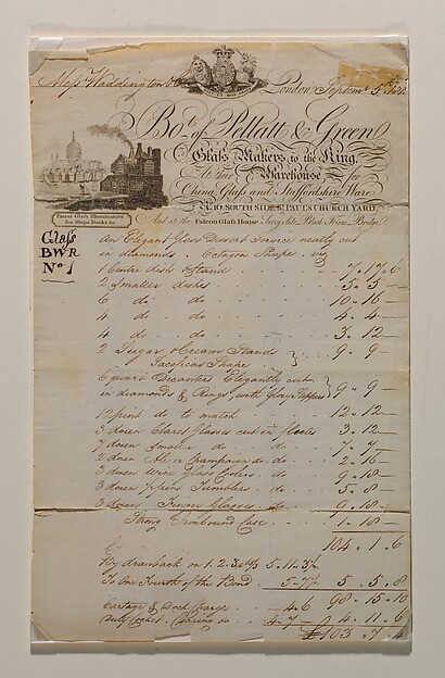 Original Bill of Sale, Pellatt and Green by Pellatt & Green, The Metropolitan Museum of Art