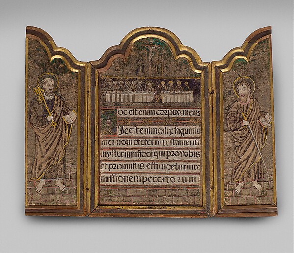 The Institution of the Eucharist at the Last Supper with St. Peter and St. Paul by Anonymous