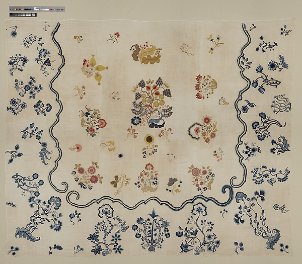 Embroidered coverlet