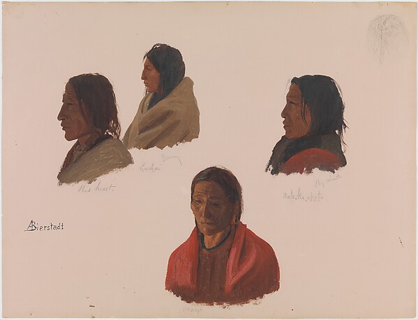 Studies of Native American Leaders Made at Fort Laramie by Albert Bierstadt, The Metropolitan Museum of Art