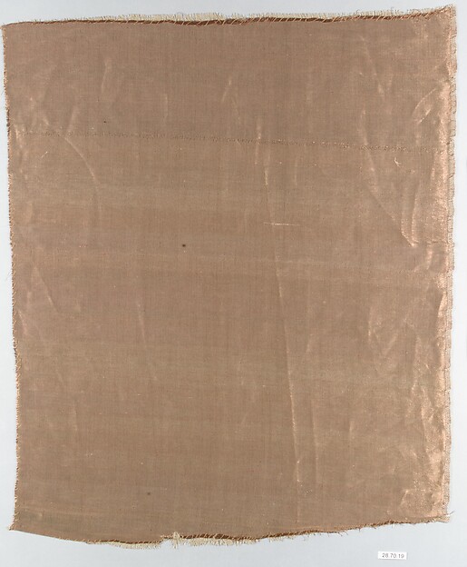 Copper metallic textile