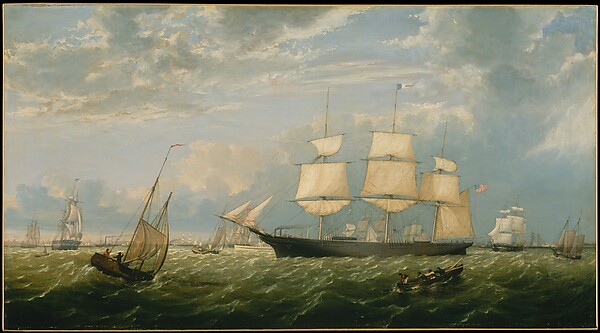 The Golden State Entering New York Harbor by Fitz Henry Lane (formerly Fitz Hugh Lane)