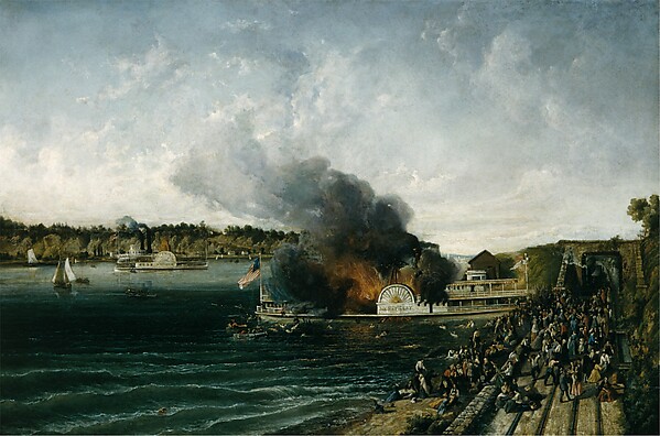 Burning of the Sidewheeler Henry Clay by an unrecorded maker, The Metropolitan Museum of Art